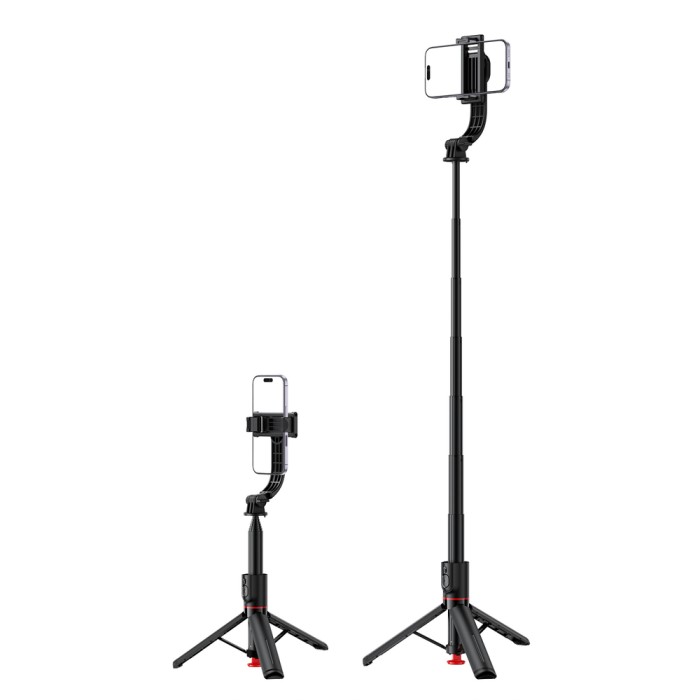 Acefast E42 Selfie Stick with Auto Tripod and Bluetooth Remote Control 1.05m - Black