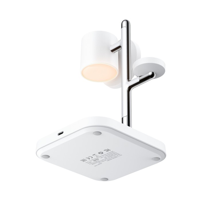 Acefast E39 Qi2.2 25W 4-in-1 Wireless Desk Charger for Phone, Watch, and Headphones with Night Light - White
