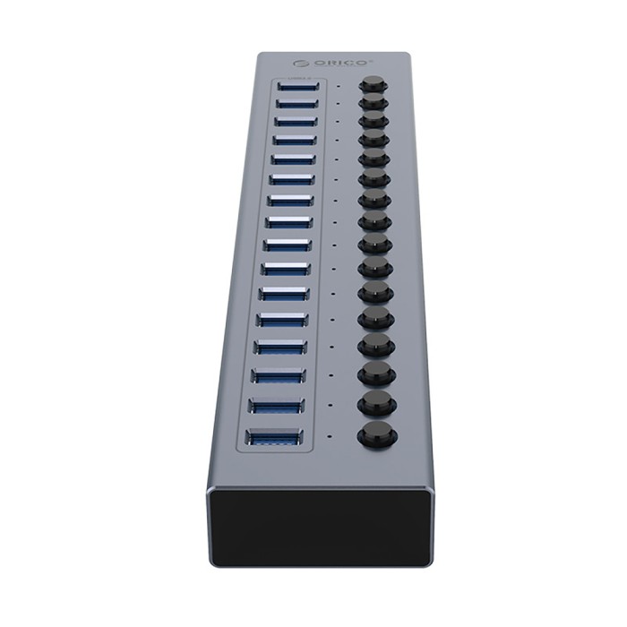 Orico BT2U3-16AB Hub 16x USB-A 3.0 with switches - gray