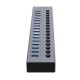 Orico BT2U3-16AB Hub 16x USB-A 3.0 with switches - gray