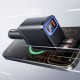 Orico Twin Reach 45W USB-A + USB-C Car Charger with Two Retractable USB-C Cables - Black