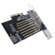 Orico PDM2 PCI-E 3.0 x4 Expansion Card for M.2 NVMe and SATA Drives - Black