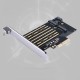 Orico PDM2 PCI-E 3.0 x4 Expansion Card for M.2 NVMe and SATA Drives - Black