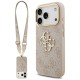 Guess 4G Big 4G Classic Logo Big Strap Metal Buttons Case for iPhone 17 Pro - Pink