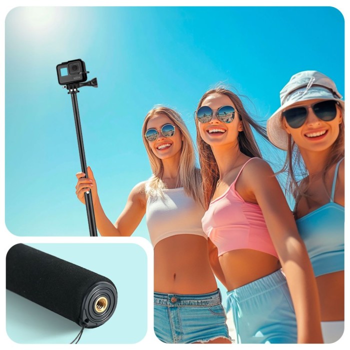 Tech-Protect GA100 Monopad &amp;amp; Selfie Stick for GoPro / DJI - Black