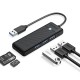 Orico PAPW3AT-U3 USB Hub 4-port 3x USB-A 3.0 with microSD/SD card reader 1 m - black