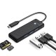 Orico PAPW3AT-U3 USB Hub 4-port 3x USB-A 3.0 with microSD/SD card reader 1.8 m - black