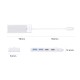 Orico PAPW2AC-C3 USB Hub 4-port 2x USB-A 3.0 1x USB-C 3.0 with USB-C PD 100W charging 0.15m - white