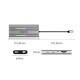 Orico XDR 12in1 RGB USB-C Docking Station USB-A USB-C 2x HDMI 4K 60 Hz DisplayPort 4K 60 Hz RJ45 Gigabit PD 100W SD and microSD Card Reader - Silver