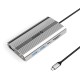 Orico XDR 12in1 USB-C Docking Station USB-A USB-C HDMI 4K VGA RJ45 Gigabit PD 100W SD and microSD Card Reader - Silver