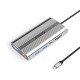 Orico XDR 12in1 USB-C Docking Station USB-A USB-C 2x HDMI 4K 60Hz DisplayPort 4K 60Hz RJ45 Gigabit PD 100W SD and microSD Card Reader - Silver