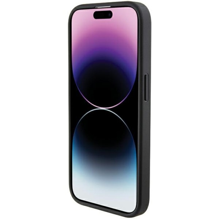 Ferrari Grip Stand Metal Logo case for iPhone 15 Pro - black