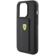 Ferrari Grip Stand Metal Logo case for iPhone 15 Pro - black