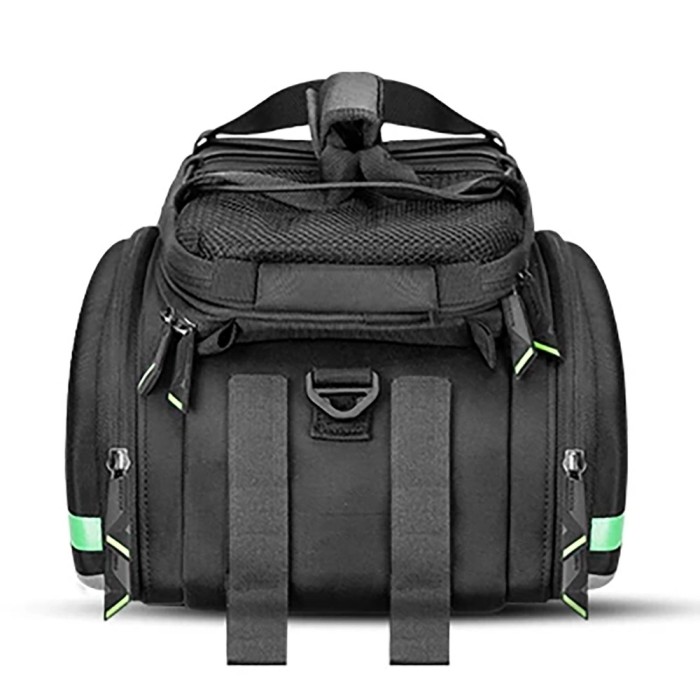 Rockbros A6-03BK bicycle bag for trunk 35 l with fold-out pockets - black