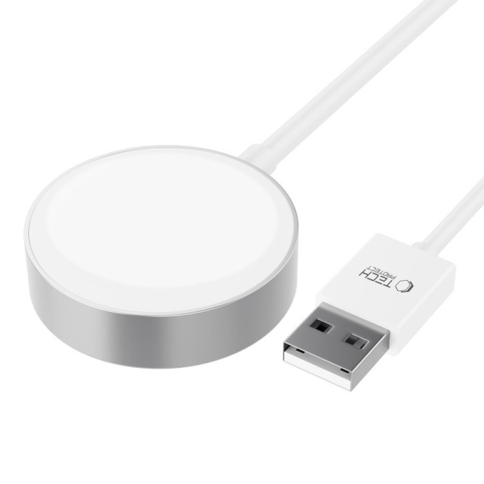 Tech-Protect UltraBoost Magnetic Inductive Charger with USB-A Connector for Apple Watch 1.2m - White
