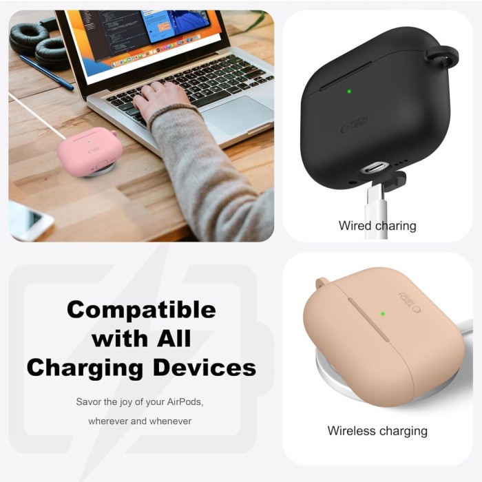 Tech-Protect Silicone Hook Case for AirPods Pro - Blue