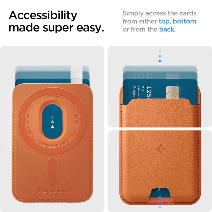 Spigen Valentinus MagSafe Magnetic Phone Wallet - Orange