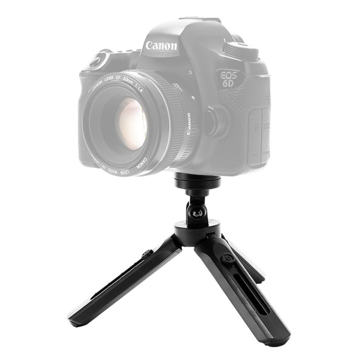 Mini tripod selfie stick holder for phone camera GoPro 16 - 21 cm black