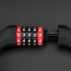 Rockbros RKS507 bicycle lock with 5-digit code, steel cable, 180 cm - black