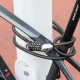 Rockbros RKS531 bike lock with 5-digit code, steel cable, 180 cm, with LED lighting - black