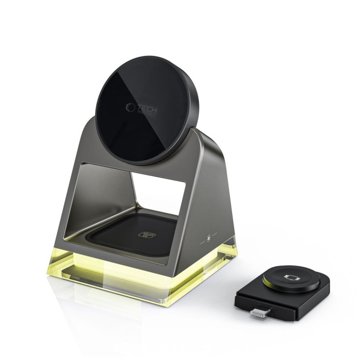 Tech-Protect QI15W-A43 3in1 Wireless Charger with MagSafe for Apple Devices - Black