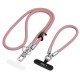 Tech-Protect C10S Crossbody Phone Lanyard (114 cm) + Wrist Strap (31 cm) - Pink Titanium