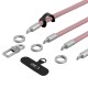 Tech-Protect C10S Crossbody Phone Lanyard (114 cm) + Wrist Strap (31 cm) - Pink Titanium