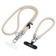 Tech-Protect C10S Crossbody Phone Lanyard (114 cm) + Wrist Strap (31 cm) - Beige Titanium