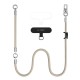 Tech-Protect C10S Crossbody Phone Lanyard (114 cm) + Wrist Strap (31 cm) - Beige Titanium