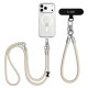 Tech-Protect C10S Crossbody Phone Lanyard (114 cm) + Wrist Strap (31 cm) - Beige Titanium