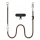 Tech-Protect C10S Crossbody phone lanyard (114 cm) + wrist strap (31 cm) - brown-titanium