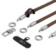 Tech-Protect C10S Crossbody phone lanyard (114 cm) + wrist strap (31 cm) - brown-titanium