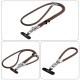 Tech-Protect C10S Crossbody phone lanyard (114 cm) + wrist strap (31 cm) - brown-titanium