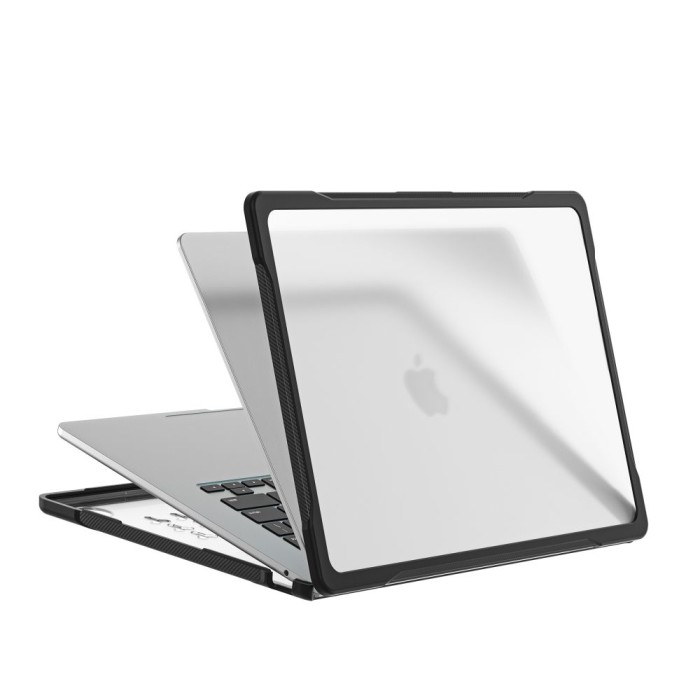 Tech-Protect Velar Case for MacBook Air 13" 2023 / 2024 / 2025 / 2026 - Transparent Black