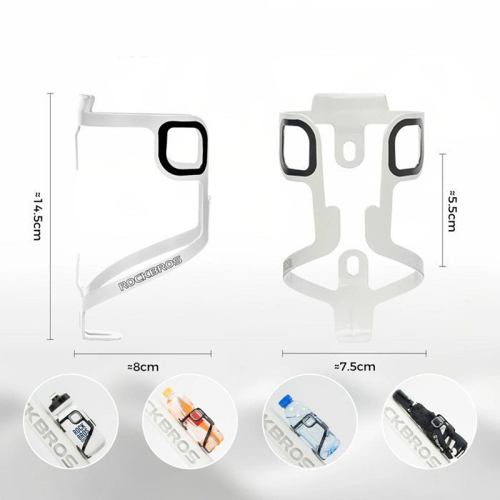 Rockbros BBC2504 Ultralight Aluminum Bottle Cage - White