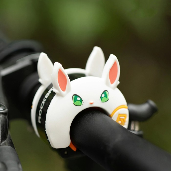 Rockbros 34001100 Children&amp;#39;s Bicycle Bell Rabbit Motif - White