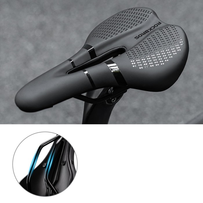 Rockbros 8182 city bicycle saddle, comfortable, anatomical - black