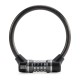 Rockbros 87639-4 bicycle lock with code and steel cable - black