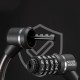 Rockbros 87639-4 bicycle lock with code and steel cable - black