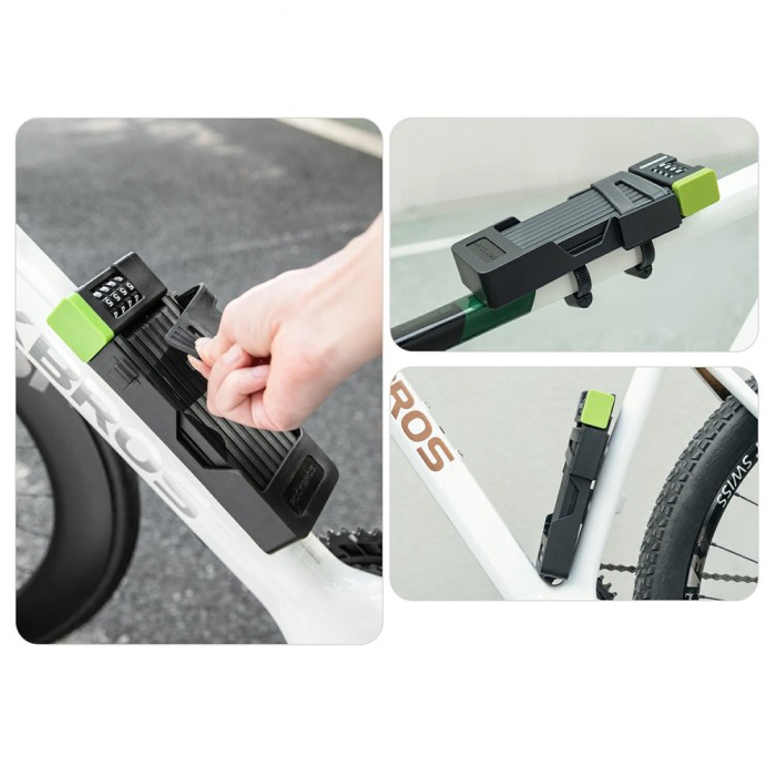 Rockbros 829 Folding Code Bike Lock - Black
