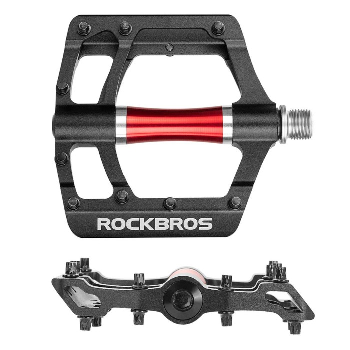 Rockbros 2020-12CBK Platform Aluminum Bicycle Pedals - Black