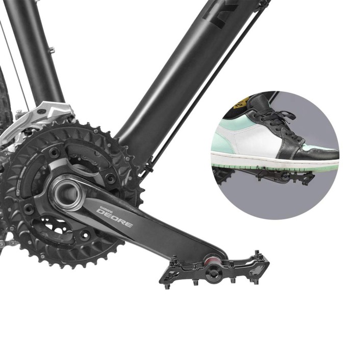 Rockbros 2020-12BBK Platform Aluminum Bicycle Pedals - Black