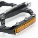 Rockbros C700 Reflective Aluminum Platform Bicycle Pedals - Black