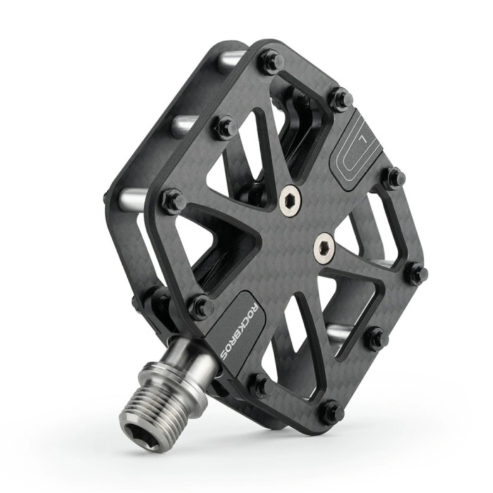 Rockbros C525 Carbon Fiber Platform Bike Pedals - Black
