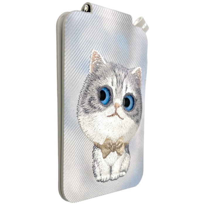 Nimmy New Big-Eye Cute Pets 2.0 Cat Magnetic Wallet with Phone Stand - Gray