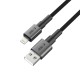 Tech-Protect UltraBoost DNA USB-A / Lightning cable 15W/2.4A 100 cm - gray