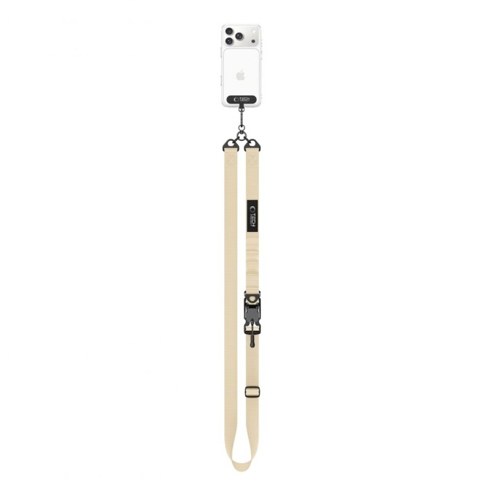 Tech-Protect C9S Rope Crossbody Phone Lanyard - Beige