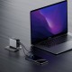 Cuktech AD1204U 120W Wall Charger with Display and USB-C Cable - Silver