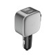Cuktech CC903P 100W Car Charger with Display and 70cm Retractable USB-C Cable - Gray