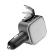 Cuktech CC903P 100W Car Charger with Display and 70cm Retractable USB-C Cable - Gray